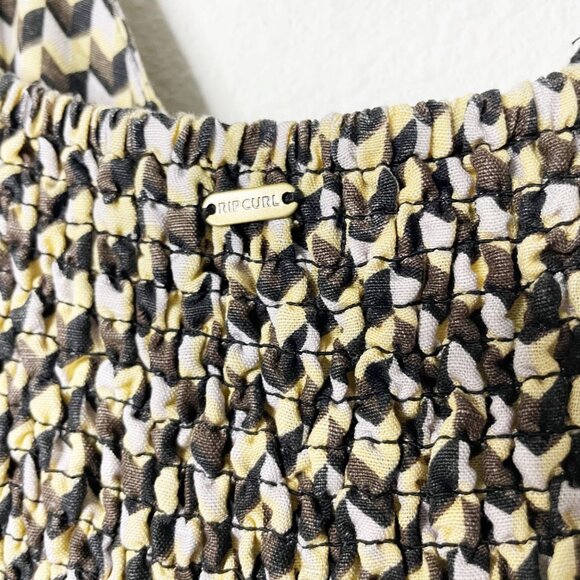 Rip Curl Juniors' Isla Geo-Printed Midi Dress Spaghetti Strap Linen Blend Size M - Picture 3 of 11